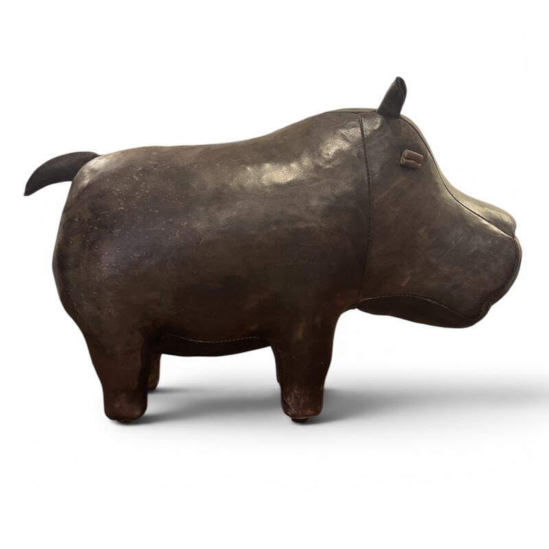 M 557 APO leather hippo by Dimitri Omersa, 1960’s