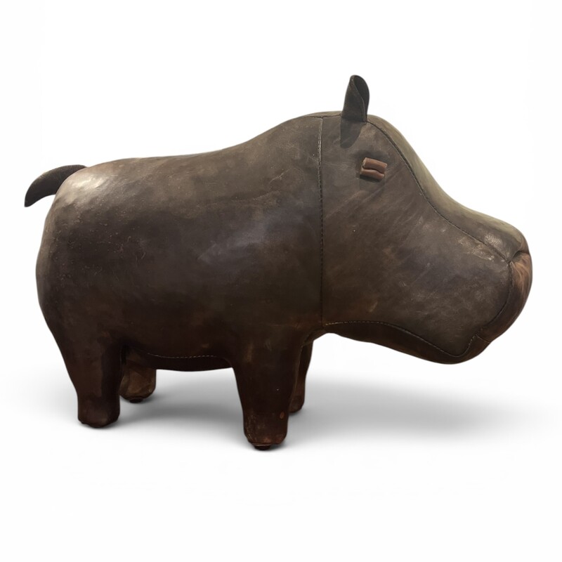 M 557 APO leather hippo by Dimitri Omersa, 1960’s