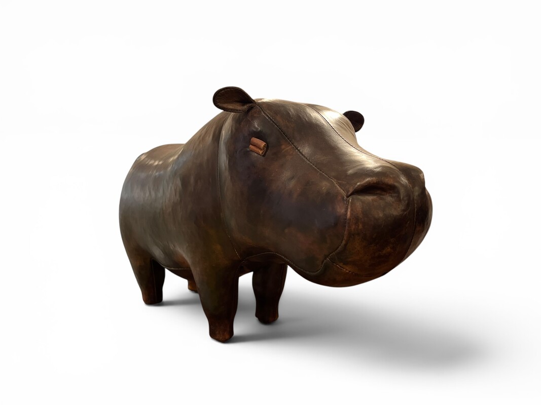 M 558 APO leather hippo by Dimitri Omersa, 1960’s