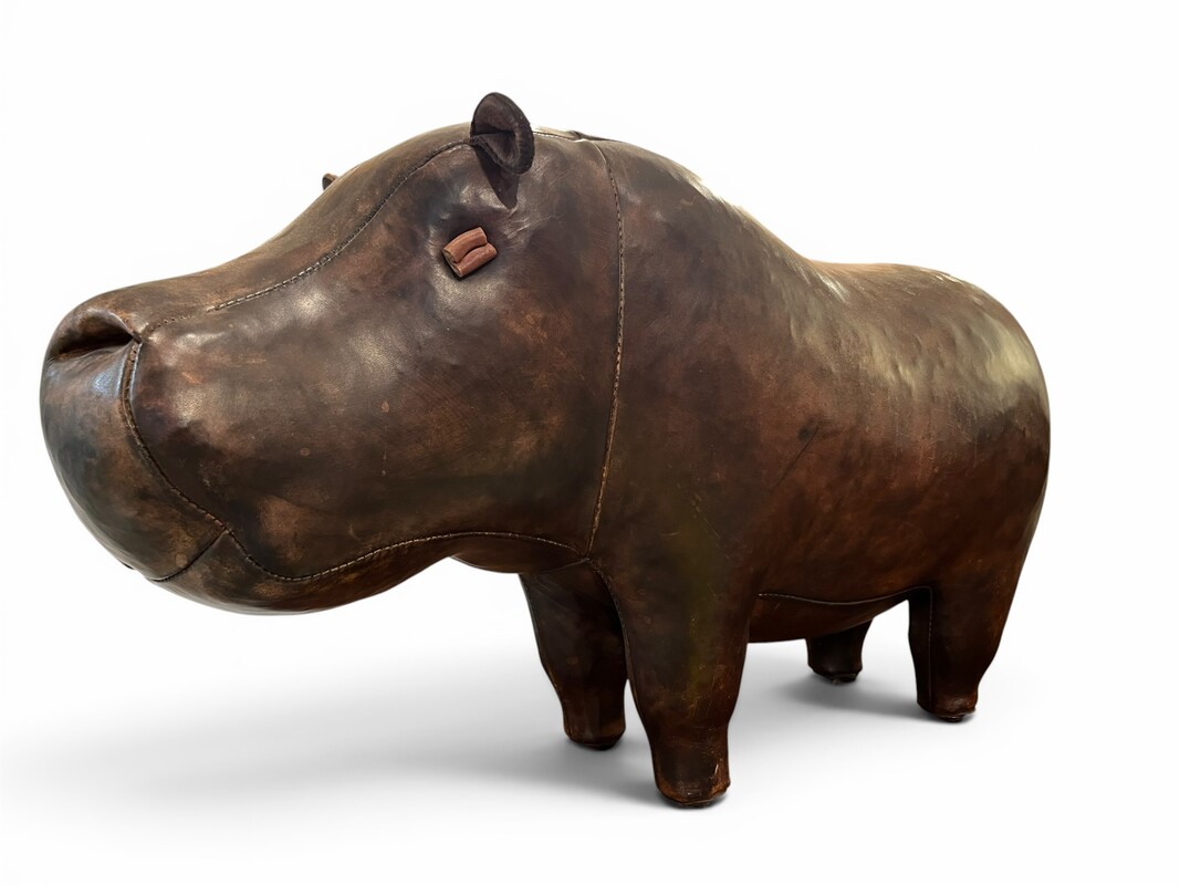 M 558 APO leather hippo by Dimitri Omersa, 1960’s
