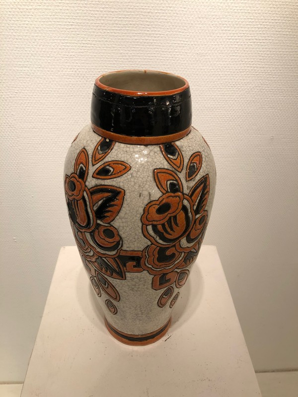 M 565 AG Large Art Deco vase Boch Keramis Belgium 1930s