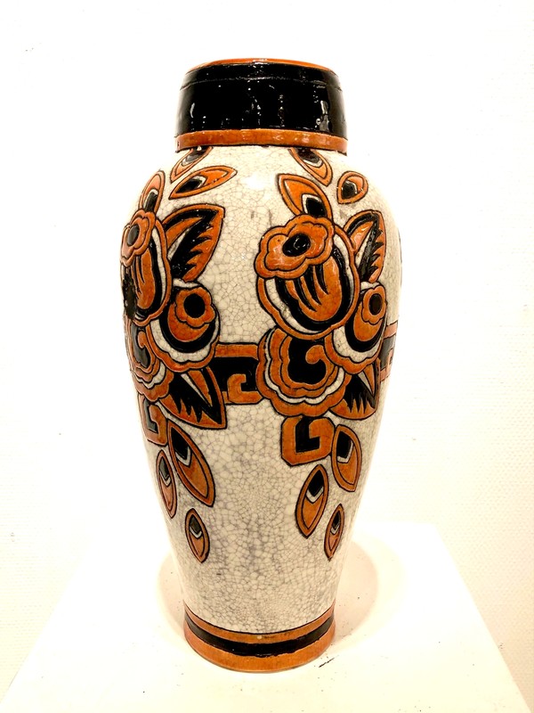 M 565 AG Large Art Deco vase Boch Keramis Belgium 1930s