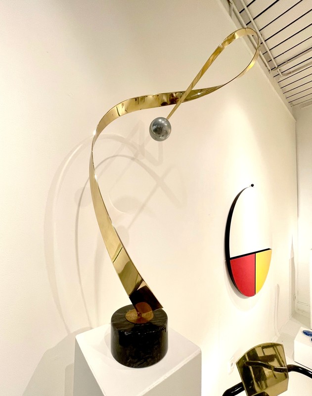M 597 AV Large abstract table sculpture by Curtis Jere