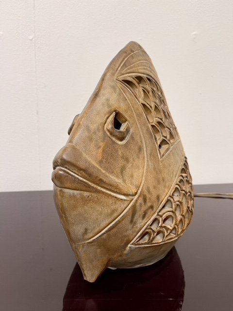 M 605 AG Ceramic fish lamp  monogrammed