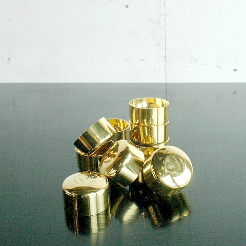 M 610 Dan Set golden bottle and cups by Pierre Forselle for Skultuna, Sweden 