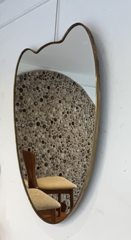 M 670 DAN italian brass mirror attributed to Gio Ponti, 1950’s