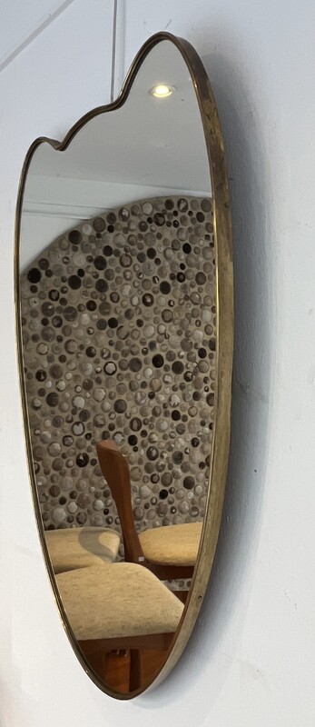 M 670 DAN italian brass mirror attributed to Gio Ponti, 1950’s