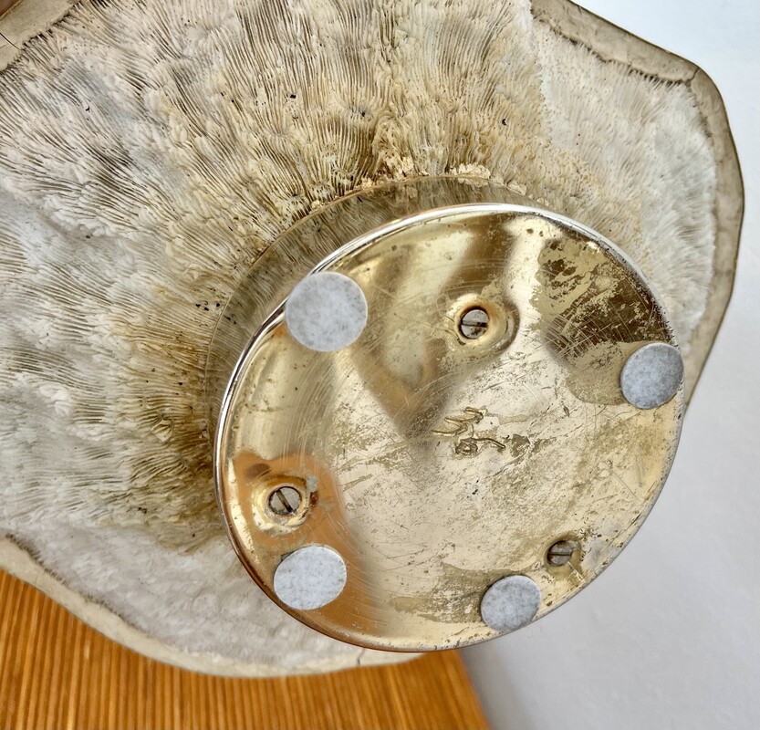 M 673 AV Swan by Gabriella Binazzi, silver plated and shell, Italy, 1960's