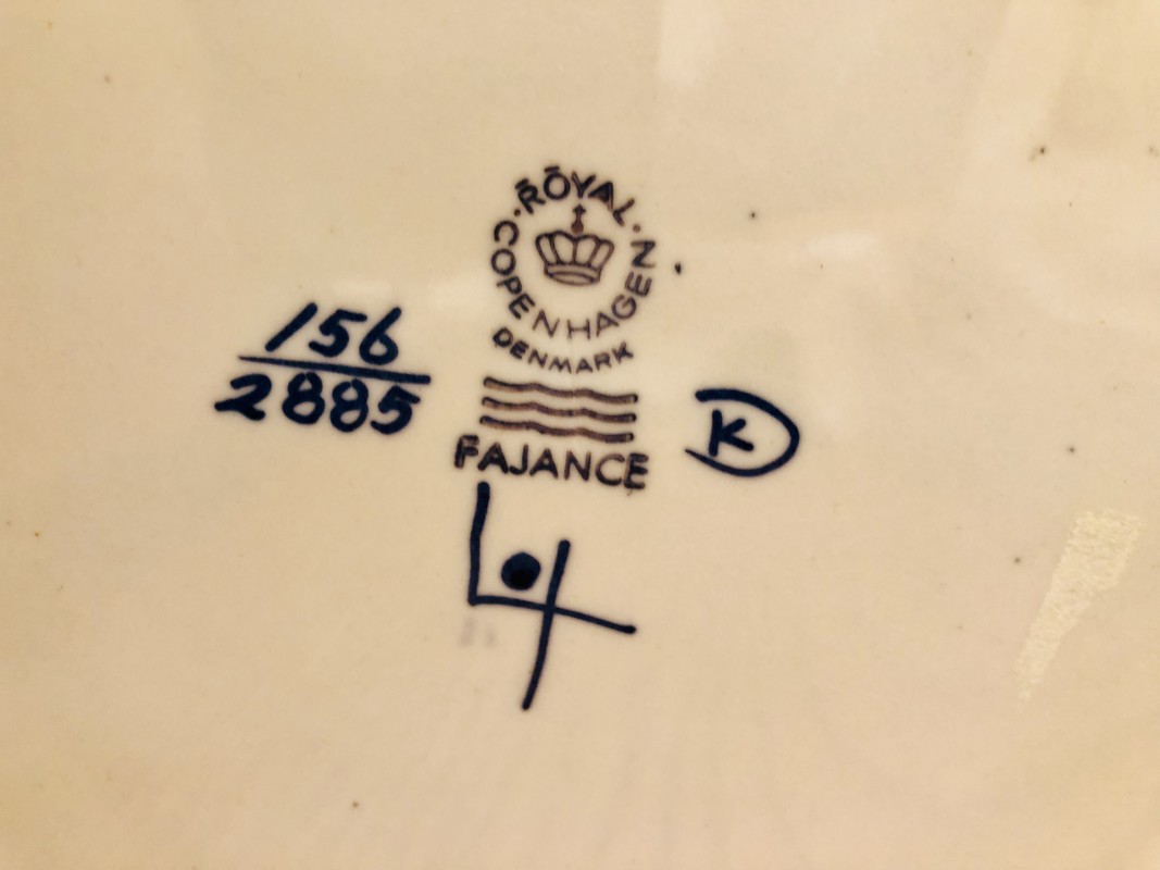 M 702 JB Serving Tray, Design by Inge Lise Koefoed, Royal Copenhagen, Denmark, 1960’s