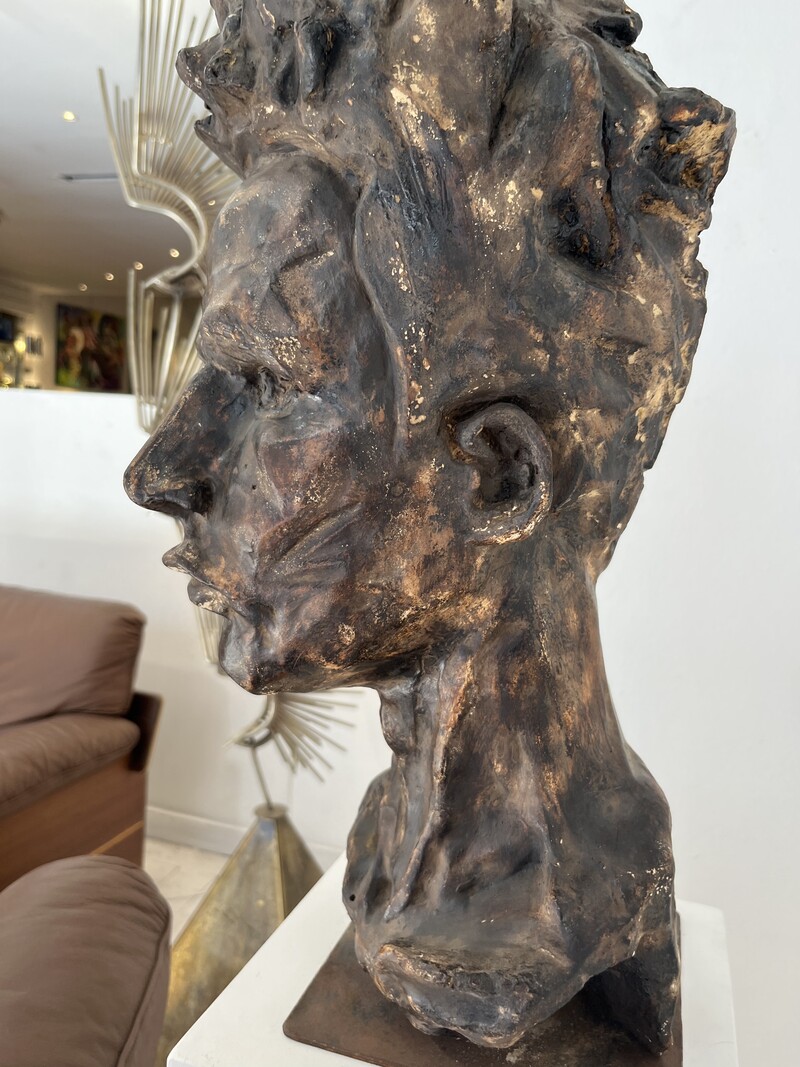 M 784 AV signed plaster sculpture 