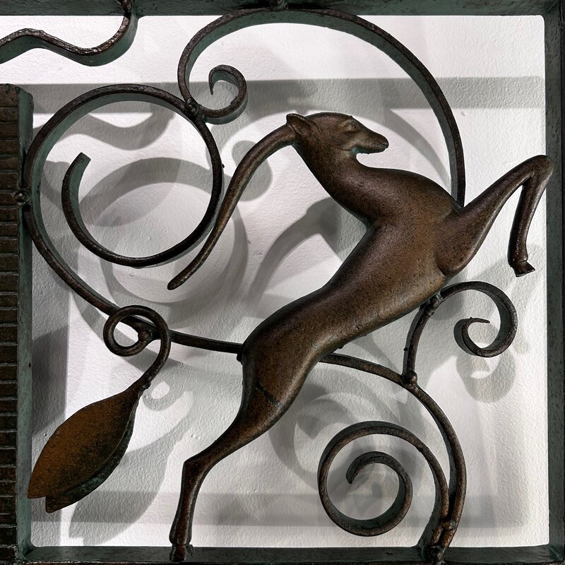 M 794 AS wrought iron mirror by Michel Zadounaïsky, circa 1930