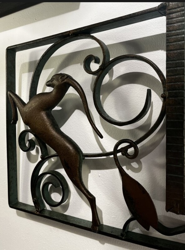 M 794 AS wrought iron mirror by Michel Zadounaïsky, circa 1930