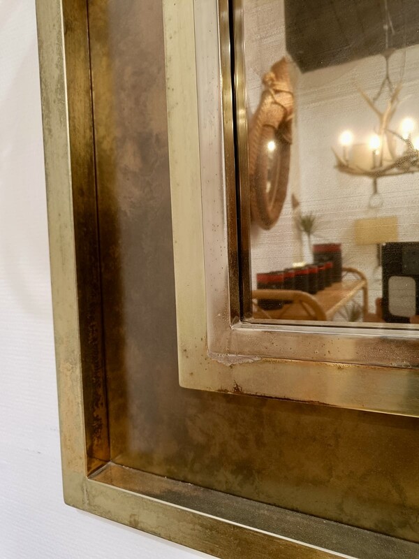 M 797 YO vintage brass mirror, 1970’s