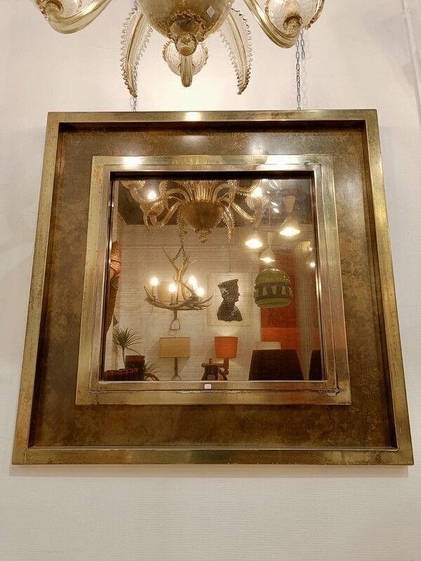 M 797 YO vintage brass mirror, 1970’s