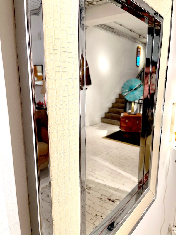 M 80 AV Hall mirror atributed to Karl Springer USA 1990s