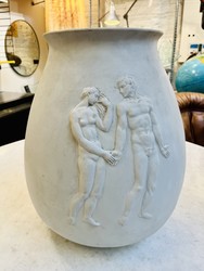 M 838 CDBA Big vase in biscuit - porcelain, circa 1900