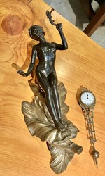 M 855 C Art nouveau bronze pendule by Maurice Bouval, France, 1900´s