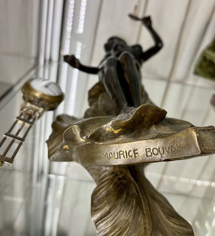 M 855 C Art nouveau bronze pendule by Maurice Bouval, France, 1900´s