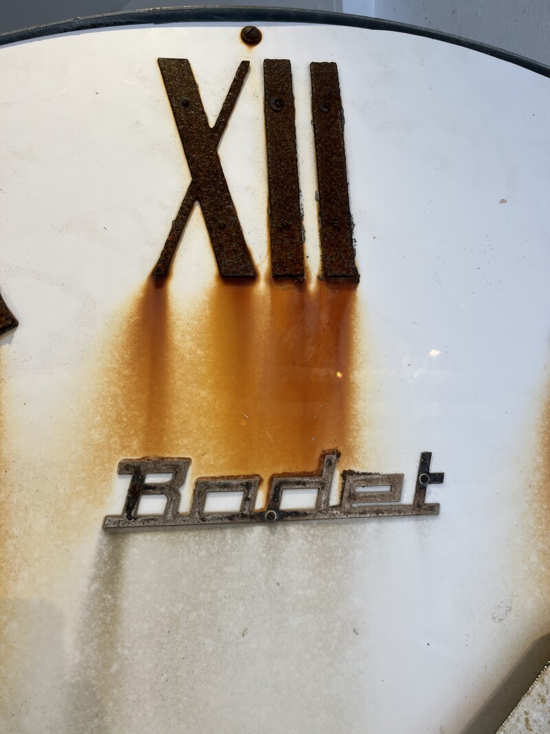 M 866 APO Large vintage clock, signed Bodet 