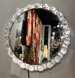 M 928 YD round mirror with Diamond glass frame 