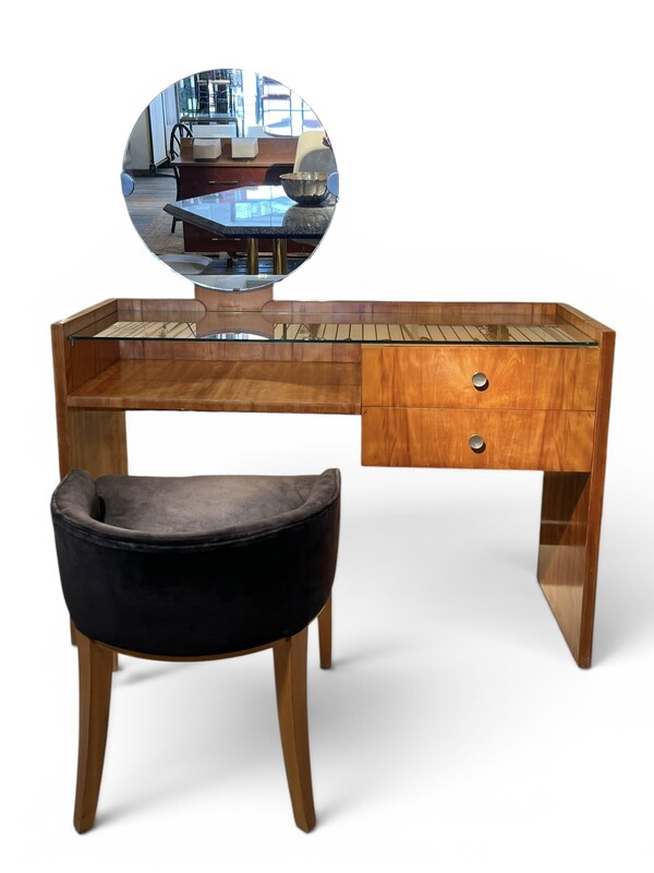 M 939 JFC art deco modernist dressing table + seat 