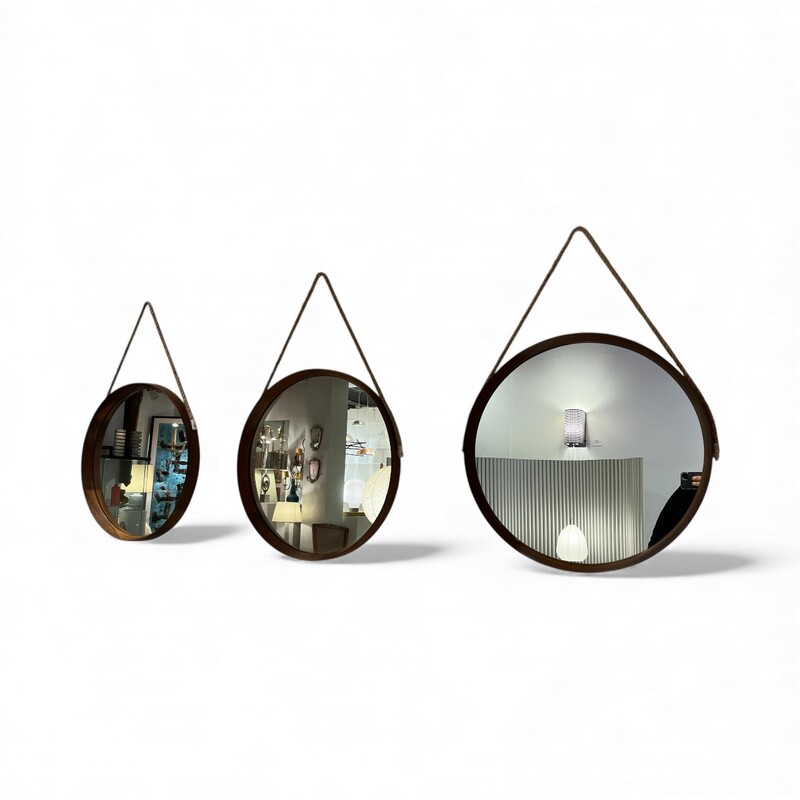 M 942 AV set of 3 teak mirrors by Oslen Kristiansson