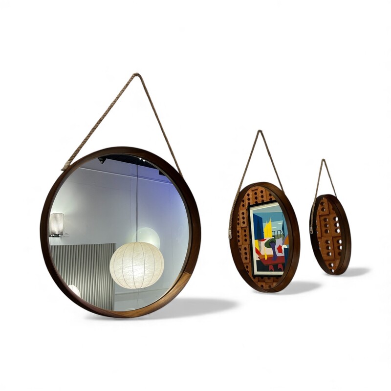 M 942 AV set of 3 teak mirrors by Oslen Kristiansson