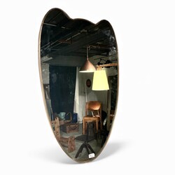 M 943 DAN mid century mirror, brass frame, 1950’s