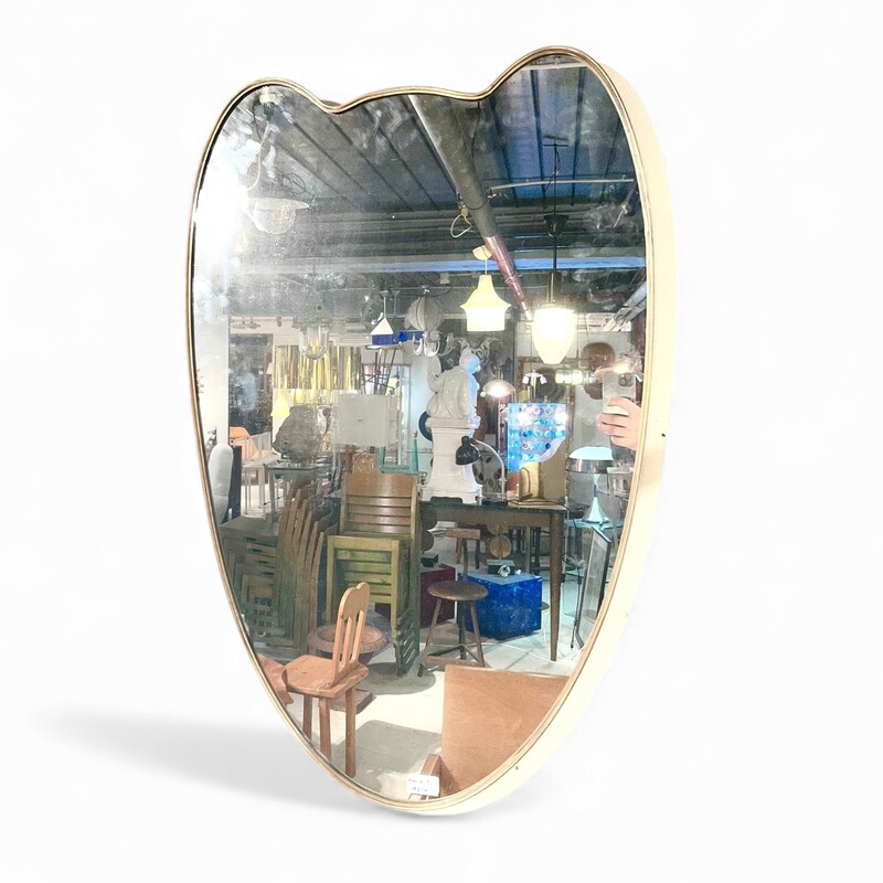 M 943 DAN mid century mirror, brass frame, 1950’s