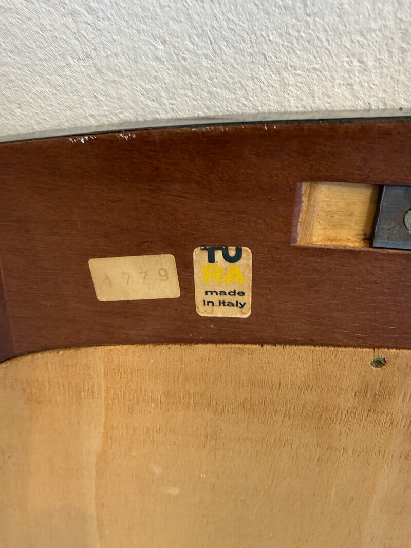 M 944 AG Wall Beveled Mirror by Aldo Tura 1960