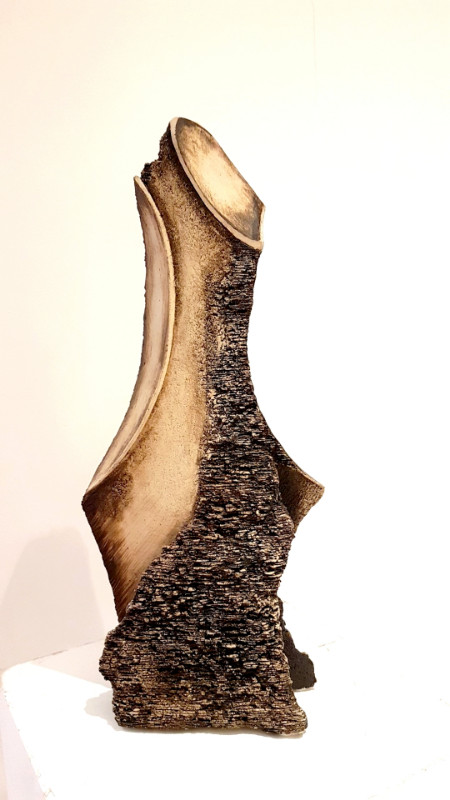MC 007 JC Huge Brutalist ceramic sculpture Ca 1980