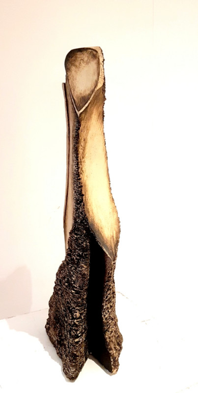 MC 007 JC Huge Brutalist ceramic sculpture Ca 1980