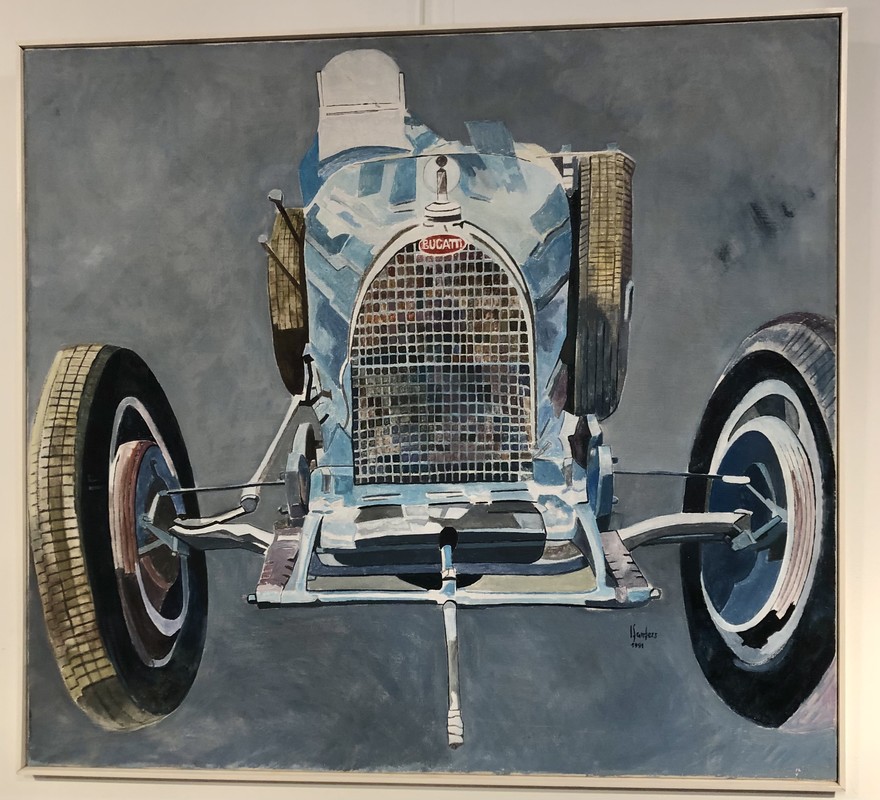 P 100 Bugatti AS painting on canvas, Jean Sanders, Belgium