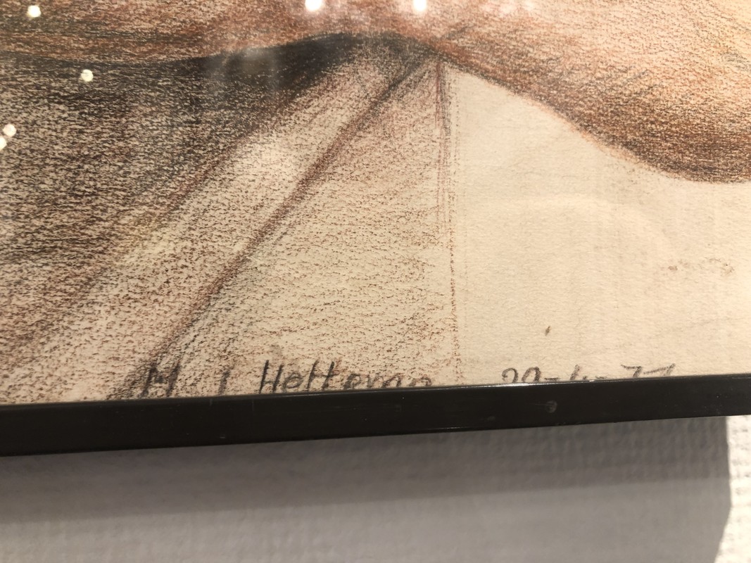 P 106 Drawing on paper, signed