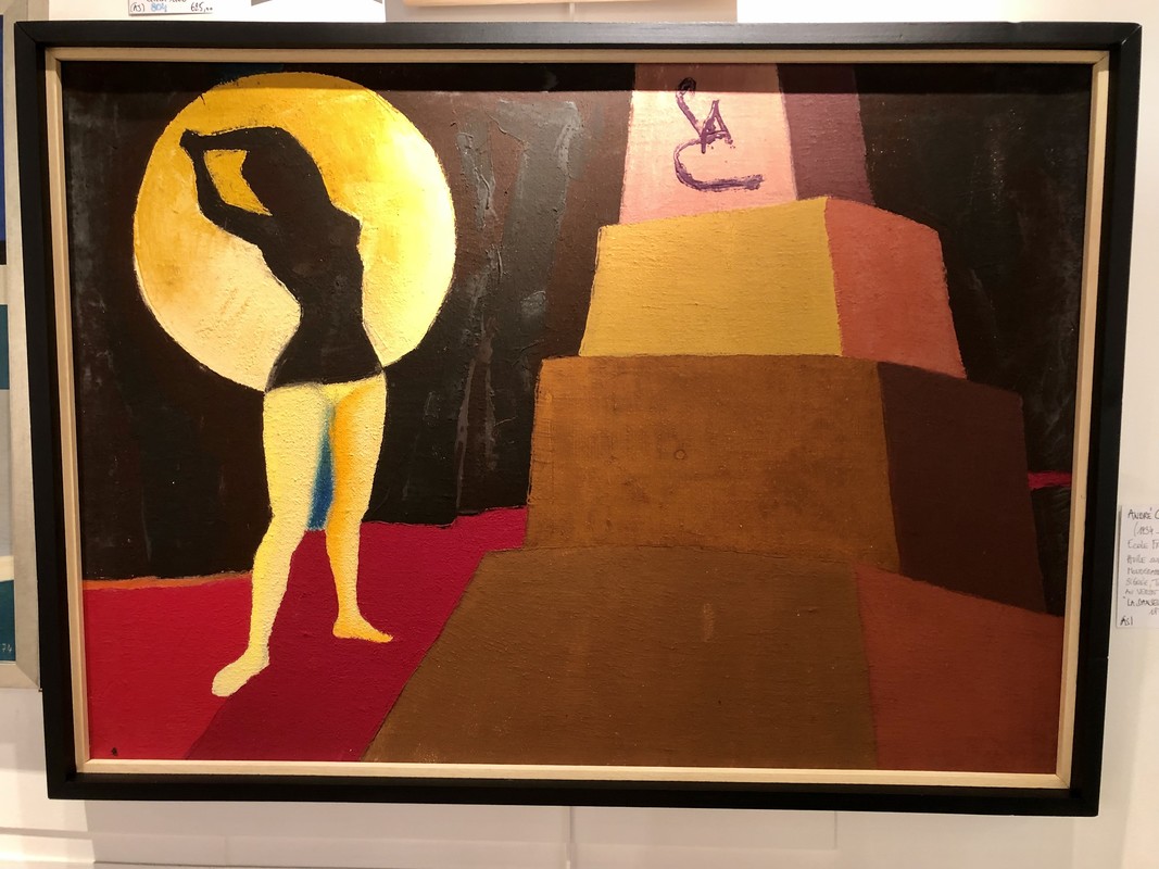 P 117 AS Oil on canvas, « la danseuse du soleil », André Castinel, 1971