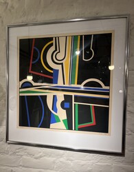 P 155 JB Poul Oskar Hansen (born 1927) Danish painter, Color Lithograph 1982 28/50, signed & numbered