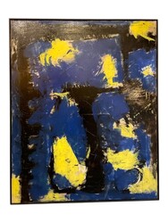 P 217 AS Claude Mediavilla(1947- ), Abstract, oil on canvas , dated 1975