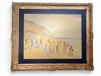 P 220 YD oil on Canvas, beach scene 