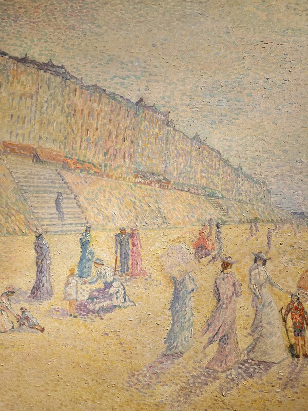 P 220 YD oil on Canvas, beach scene 
