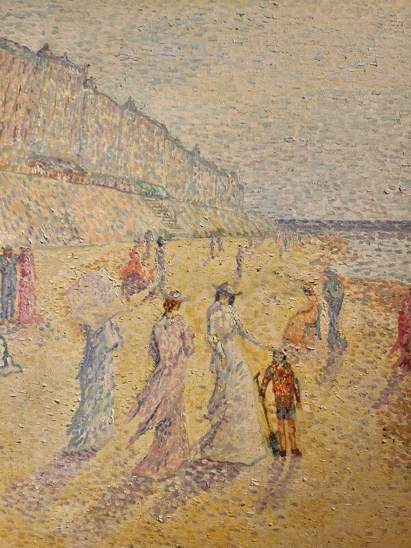 P 220 YD oil on Canvas, beach scene 