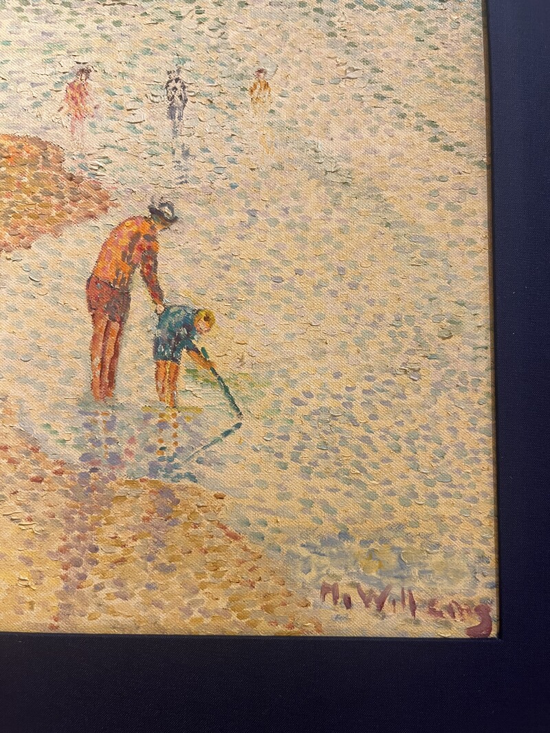 P 220 YD oil on Canvas, beach scene 