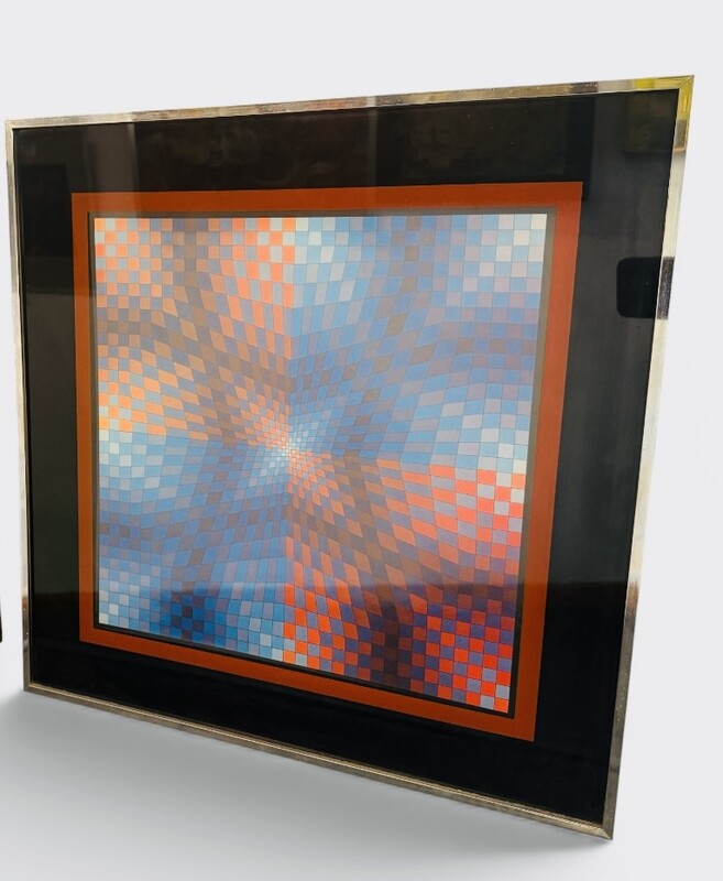 P 221 AG Screen Printing by Victor Vasarely 1970
