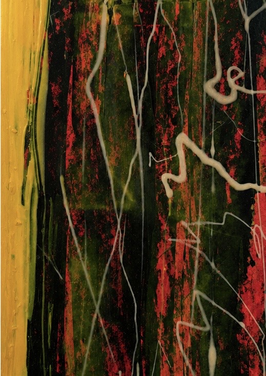 P 223 TH abstract painting signed and dated, 1989