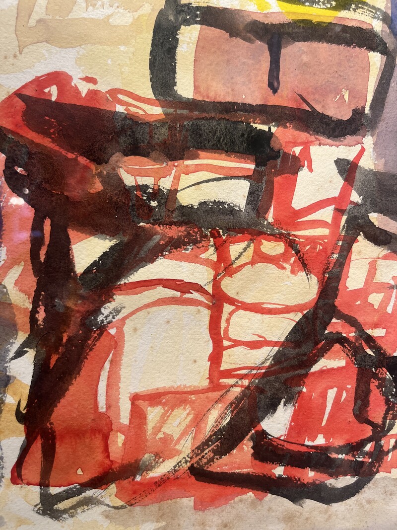 P 227 CK abstract painting signed Marcus and dated (19)75 