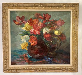 P 258 RP nature morte painting with tulips 