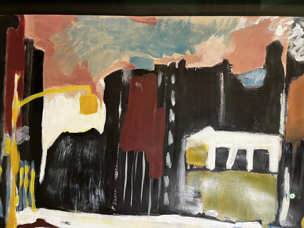 P 278 AS painting on paper by Veronique Foor 