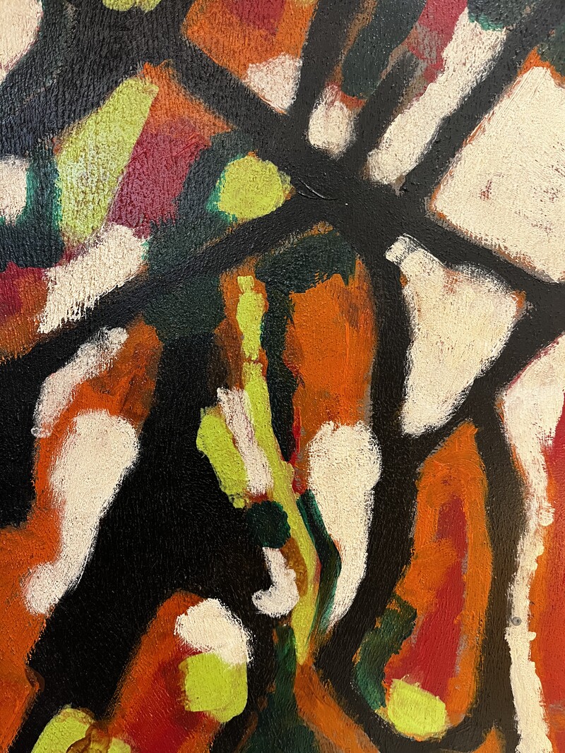 P 314 RP abstract painting signed B. Delpierre