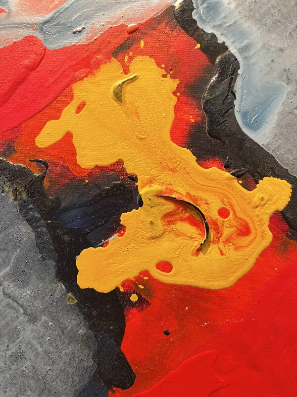 P 328 TH abstract painting signed René Dauby 