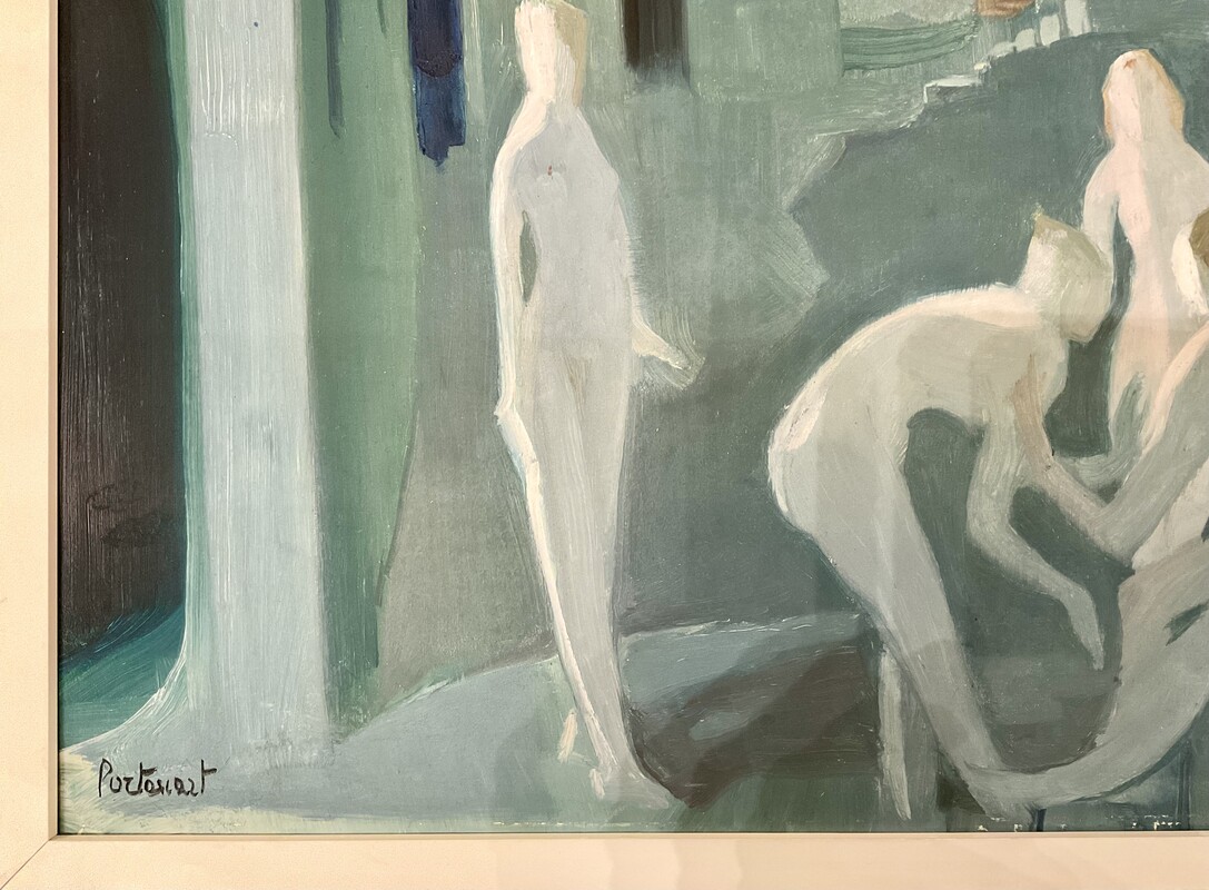 P 334 AS  Jeanne Portenart  (1911/1991), oil on panel, signed and dated 1955