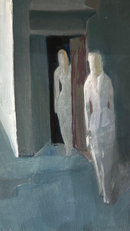 P 334 AS  Jeanne Portenart  (1911/1991), oil on panel, signed and dated 1955